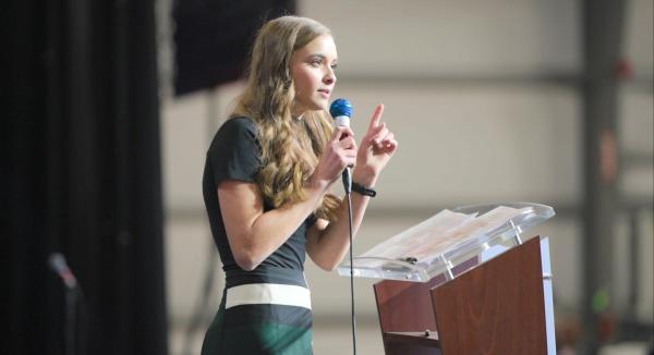 Bild 1 von 7: Hannah Faulkner ist eine der jüngsten ultrakonservativen Aktivistinnen in den USA.