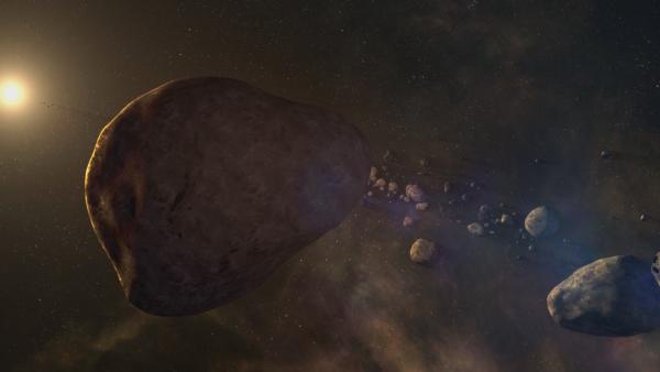 Bild 1 von 2: Unzählige Gesteinsbrocken rasen durch die Milchstraße und unser Sonnensystem. Ist es nur eine Frage der Zeit, bis die Erde getroffen wird?