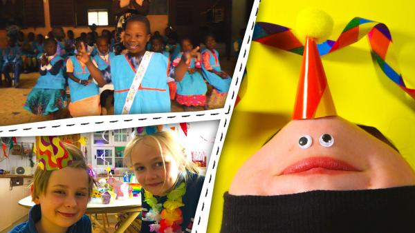 Bild 1 von 2: Geburtstage sind super! Kinder feiern Geburstag.