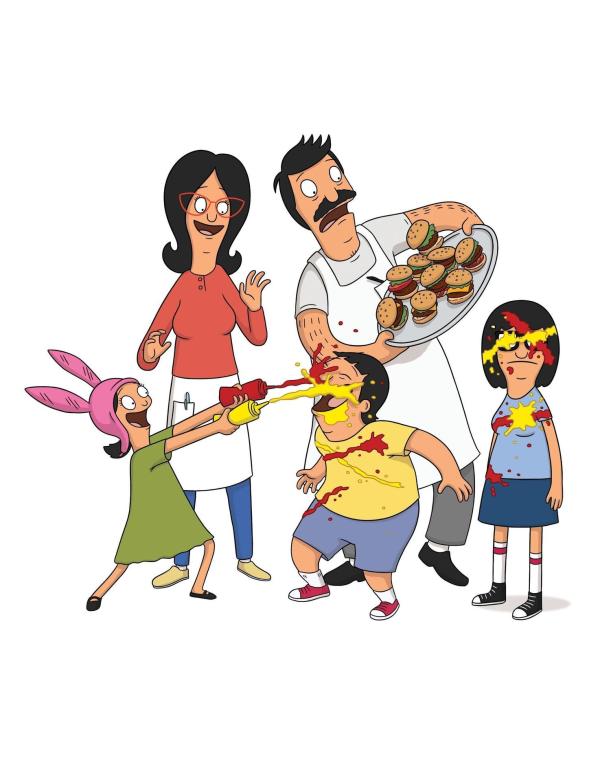 Bild 1 von 28: (4. Staffel) - Eine ganz besondere Familie: Bob (hinten r.), Linda (hinten l.), Louise (vorne l.), Gene (vorne M.) und Tina (vorne r.) ...