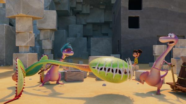 Bild 1 von 3: Für den Job des Pflanzensitters von Venus braucht Minus Drei starke Nerven.© ZDF/M.A.R.K.13/TRIKK17/Fabrique d'image - Honorarfreie Verwendung gemäß AGB im redaktionellen Zusammenhang mit genannter Sendung bei Nennung \