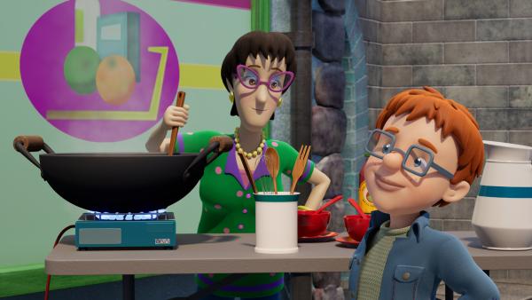 Bild 1 von 3: Dilys kocht eine Suppe, um die Leute in ihren Laden zu locken.