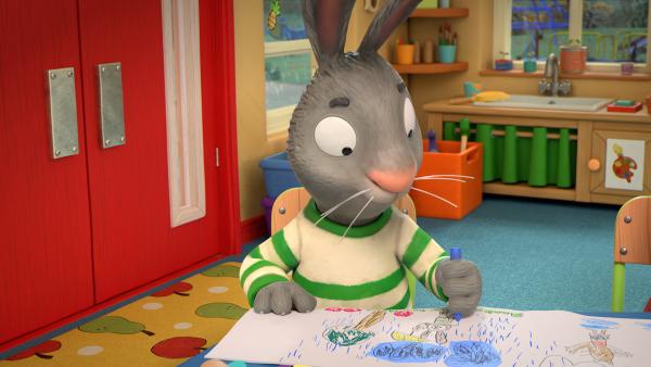 Bild 1 von 3: Pip malt sehr gern: Diesmal ist \