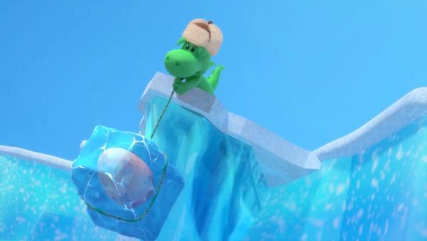 Bild 1 von 6: Lass den Eisblock bloß nicht fallen, Grisu!