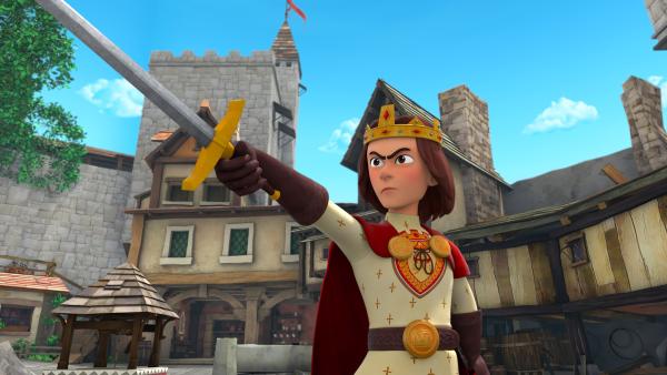 Bild 1 von 4: König Richard muss um seinen Thron kämpfen. Er will nicht zulassen, dass ein anderer diesen besteigt.