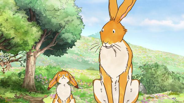 Bild 1 von 7: Der große braune Hase bringt dem kleinen braunen Hasen und seinen Freuden bei, wie man richtig Verstecken spielt.