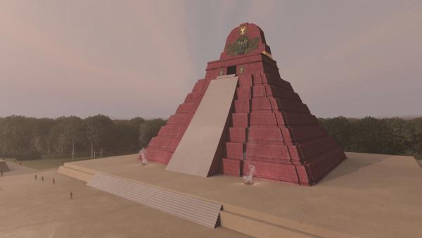 Bild 1 von 5: Grafiken zeigen die verschiedenen Bauphasen der Tempel.