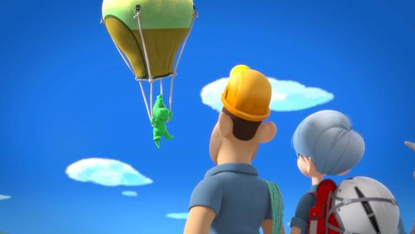 Bild 1 von 5: Am Ende ist Grisu auf seinem Weg sogar schneller als Sandro und Olivia.