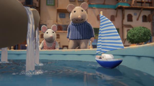 Bild 1 von 2: Julia (links) und Sam (rechts) haben sich gestritten und wollen sich wieder vertragen. Auf Julias Heimatinsel gibt es dafür ein Ritual, aber dafür brauchen die beiden ein Boot.