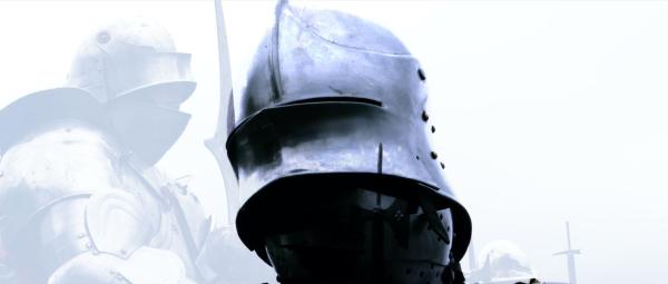 Bild 1 von 2: Helm eines englischen Ritters in der Schlacht von Castillon, Frankreich, 1453.