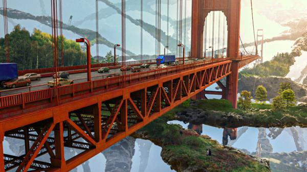 Bild 1 von 7: Nach einem schweren Unfall erwacht der junge Architekt Viktor in einer bizarren Welt, in der die Gesetze der Physik offenbar nicht gelten..