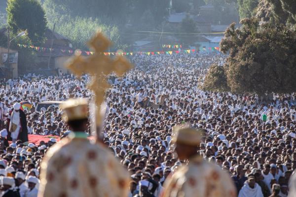 Bild 1 von 15: Zehntausende Pilger feiern das Marienfest in Axum. Sie sind der festen Überzeugung, dass die Bundeslade heute hier aufbewahrt wird.