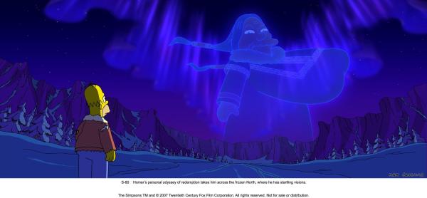 Bild 1 von 18: Irgendwo in Alaska: Eine Erscheinung sagt Homer, dass er Springfield retten muss, wenn er seine Familie nicht verlieren will ...