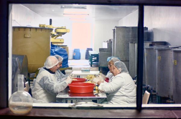 Bild 1 von 6: Im Herzen der Fabrik, die den Sirup für ?Stalins Cola? herstellte, wird noch heute mit Technik aus den 1930er Jahren gearbeitet.