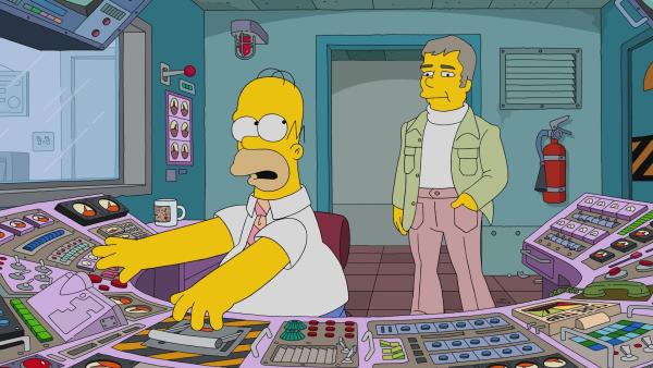 Bild 1 von 12: Der schmierige Privatdetektiv Manacek (r.) verdächtigt Homer (l.), ein wertvolles Gemälde durch eine Kopie ersetzt zu haben ...