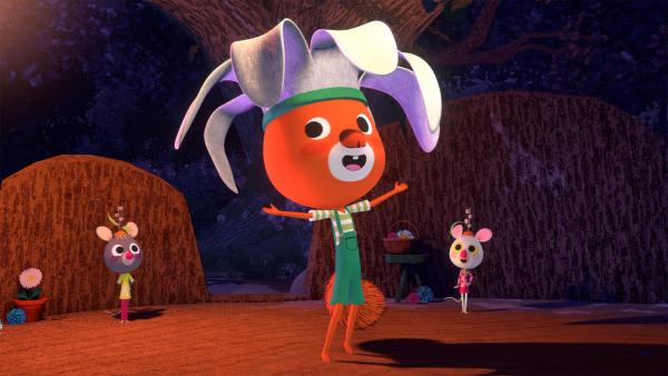 Bild 1 von 1: Edmund hat sich für das Theaterstück verkleidet.