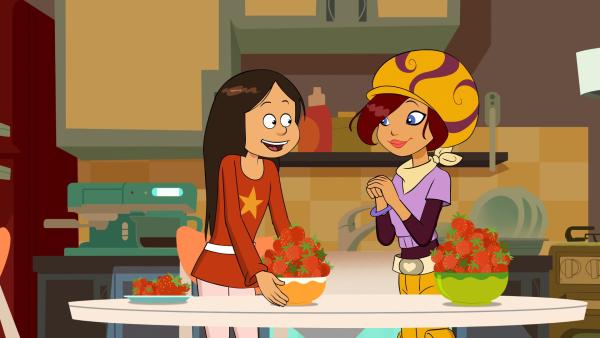 Bild 1 von 5: Wendy hat für sich und Sammy Erdbeeren mehr Erdbeeren eingeteilt als für Marine.