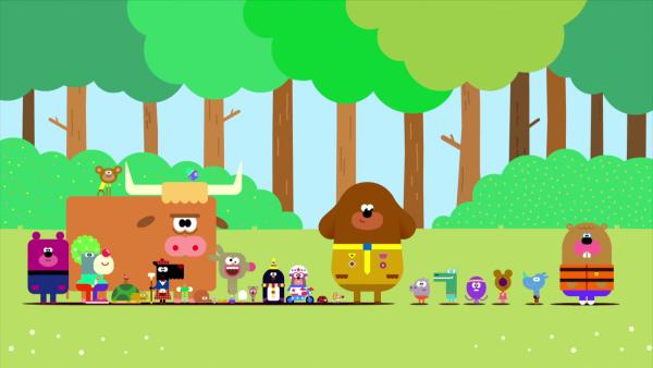 Bild 1 von 2: Duggee und die Quirlies suchen Kumpel.