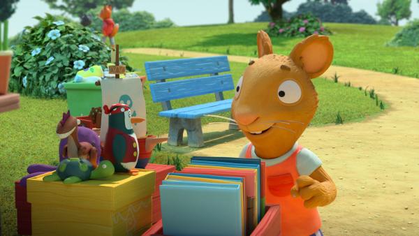 Bild 1 von 3: Posy hat das perfekte Geschenk für ihren allerbesten Freund Pip entdeckt: einen Pinguin-Piraten.© ZDF/Magic Light Pictures LTD 2021 - Honorarfreie Verwendung gemäß AGB im redaktionellen Zusammenhang mit genannter Sendung bei Nennung \