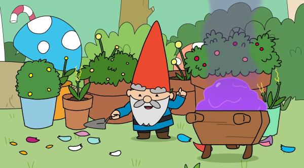 Bild 1 von 2: Herberts tollen Gartenkünste sollen im Gärtner-Fachmagazin vorgestellt werden. Doch ein durchziehender Winddrache macht seine ganze Arbeit zunichte. Nun will Herbert mit einem Spezialkompost alles retten.