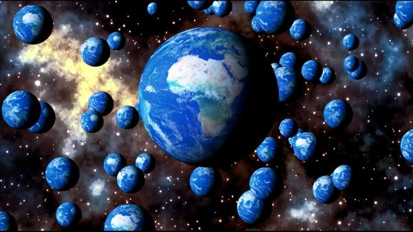 Bild 1 von 4: Nach der Multiversums-Theorie könnte es unendlich viele Kopien der Erde geben.