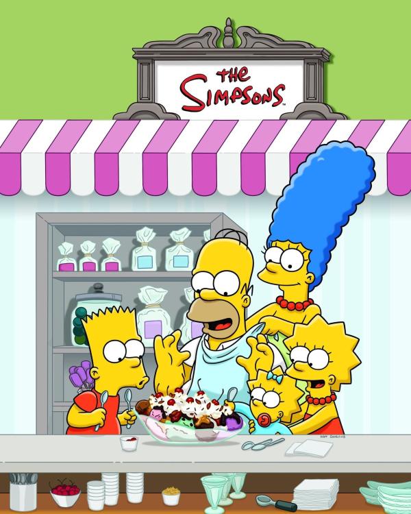 Bild 1 von 35: (27. Staffel) - Eine nicht alltägliche Familie: Marge (2.v.r.), Maggie (M.), Bart (l.), Lisa (r.) und Homer Simpson (2.v.l.) ...