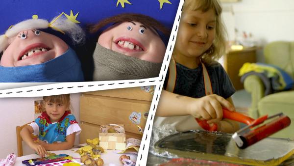 Bild 1 von 2: Bei ENE MENE BU wirrd  mit verschiednene Dingen gedruckt.