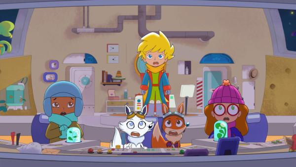 Bild 1 von 2: Haben der kleine Prinz und seine Freunde einen Geist gesehen?© WDR/2024 Method Animation - Honorarfreie Verwendung gemäß AGB im engen inhaltlichen redaktionellen Zusammenhang mit genannter Sendung bei Nennung \