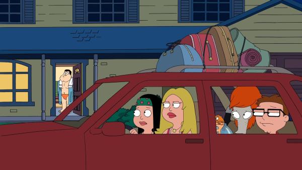 Bild 1 von 8: (v.l.n.r.) Stan Smith; Hayley Smith; Francine Smith; Klaus; Roger; Steve Smith