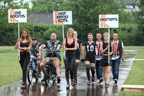 Bild 1 von 7: Ambitionierte Kerle, wagemutige Frauen, crashreiche Actionspiele: In der Physical-Game-Show \