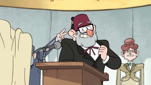 Bild 1 von 3: Mabel und Dipper entdecken einige Wachsfiguren in Gronkel Stans Keller. Mabel modeliert eine Wachsfigur von Gronkel Stan. Als jemand eben diese Stan-Wachsfigur enthauptet, machen sich Dipper und Mabel auf die Suche nach dem Übeltäter.