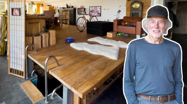 Bild 1 von 1: Wohnen in einer ehemaligen Schwimmhalle - wie das geht, zeigt Hans, der das alte Schwimmbad in Krumbach in eine loftartige Traumwohnung verwandelt hat.