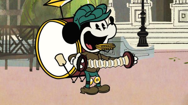 Bild 1 von 10: Micky, der als Ein-Mann-Band in London unterwegs ist, zieht die Aufmerksamkeit der Queen auf sich.