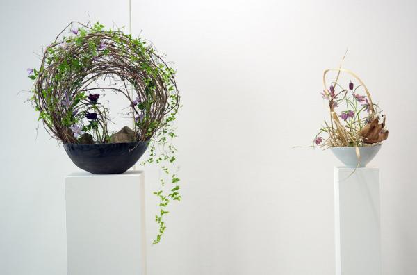 Bild 1 von 3: Die japanische Blumendekoration Hanakubari wird als Unterrichtsfach an der Floristikschule in Weihenstephan angeboten.