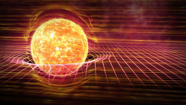 Bild 1 von 2: Raumzeit ist ein unsichtbares Feld. Sie formt und gestaltet die Materie zu Sternen und Planeten, und kontrolliert sogar den Fluss der Zeit.