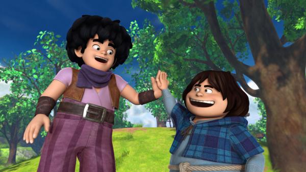 Bild 1 von 3: Die Freunde Little John und Tuck halten zusammen.