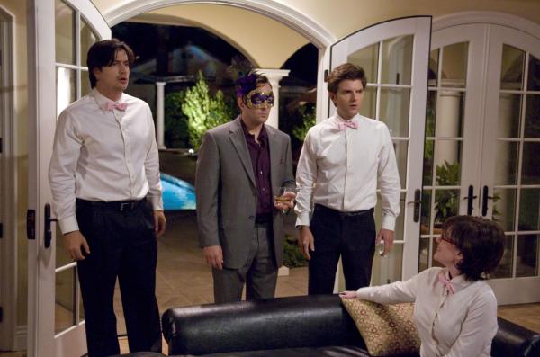 Bild 1 von 5: (v.l.n.r.) Ron Donald (Ken Marino); Nick DiCintio (Thomas Lennon); Henry Pollard (Adam Scott ); Lydia Dunfree (Megan Mullally)