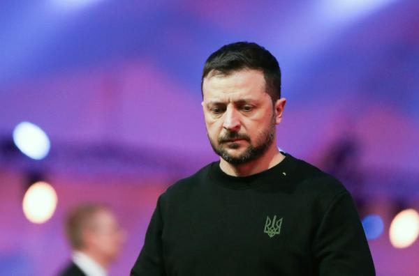 Bild 1 von 3: Wolodymyr Selenskyj bei einer Gedenkfeier zum 80. Jahrestag der Befreiung des Konzentrations- und Vernichtungslagers Auschwitz-Birkenau, am 27. Januar 2025