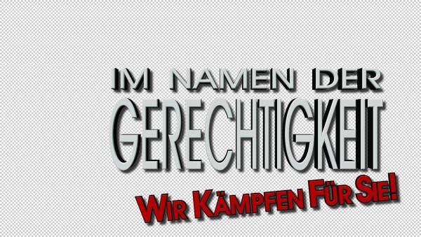 Bild 1 von 2: Im Namen der Gerechtigkeit - Wir kämpfen für Sie! - Logo