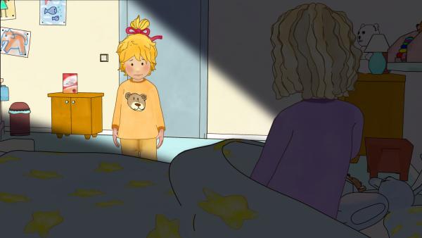 Bild 1 von 7: Conni kann nicht einschlafen, alles ist so fremd.