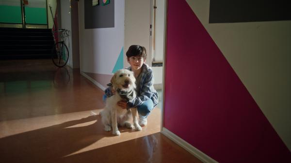 Bild 1 von 11: Piet (Noah Lusaner) hat in Hund Bagel einen neuen Freund gefunden.
