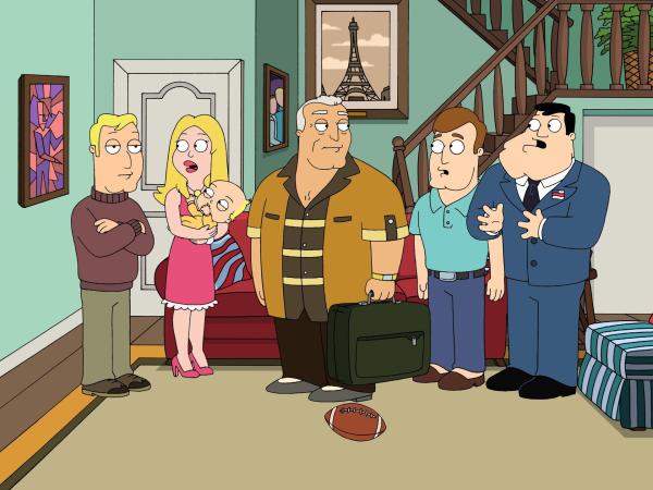 Bild 1 von 5: (v.l.n.r.) Terry Bates; Francine Smith; Liberty Belle; Tank Bates; Greg Corbin; Stan Smith