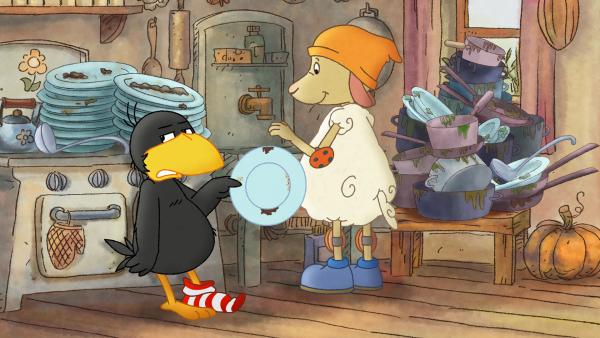 Bild 1 von 9: Abwaschen ist nicht Sockes Ding.