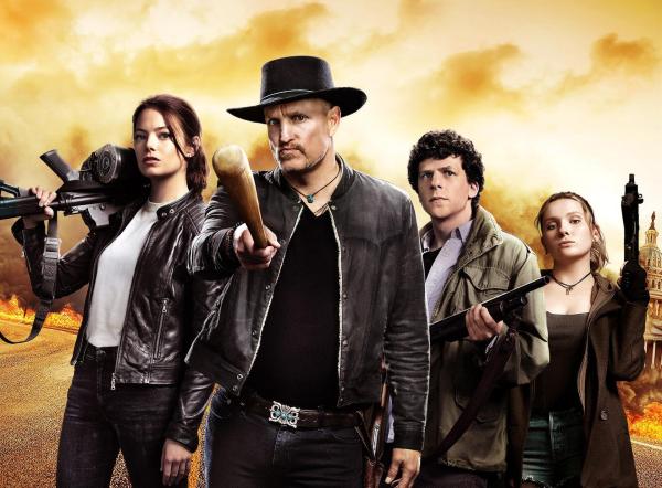 Bild 1 von 18: Im Bild: Emma Stone (Wichita), Woody Harrelson (Tallahassee), Jesse Eisenberg (Columbus), Abigail Breslin (Little Rock).