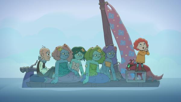 Bild 1 von 3: Mit ihrem Gesank hat Ormi die gefährlichen Meerjungfrauen besänftigt