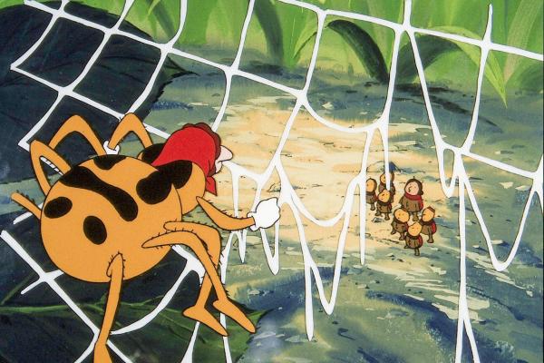 Bild 1 von 11: Im Bild: Mutter Marienkäfer und ihre Kinder bedanken sich bei Thekla, die über ihr kaputtes Netz sehr ärgerlich ist.