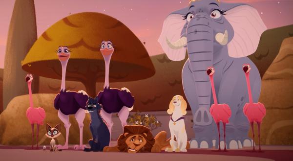 Bild 1 von 3: Die Tiere der Menagerie genießen die Aufführung. Selbst Lupin erhält die Erlaubnis zuzuschauen.