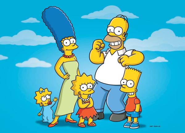 Bild 1 von 34: (24. Staffel) - Eine nicht alltägliche Familie: Marge (2.v.l.), Maggie (l.), Bart (r.), Lisa (M.) und Homer Simpson (2.v.r.) ...