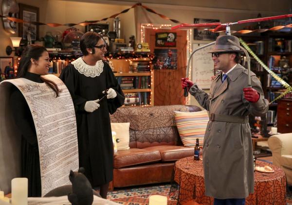 Bild 1 von 8: (v.l.n.r.) Anu (Rati Gupta); Raj (Kunal Nayyar); Leonard (Johnny Galecki)