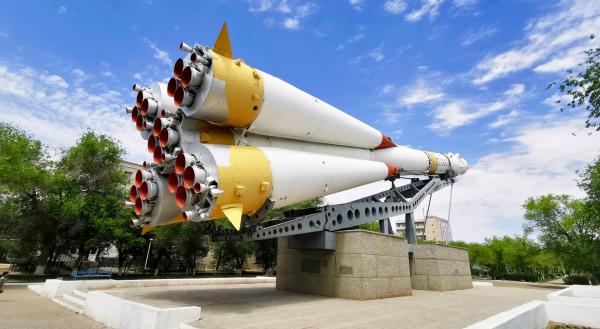 Bild 1 von 3: Das Sternenstädtchen Baikonur ist eine russische Enklave mitten in Kasachstan.